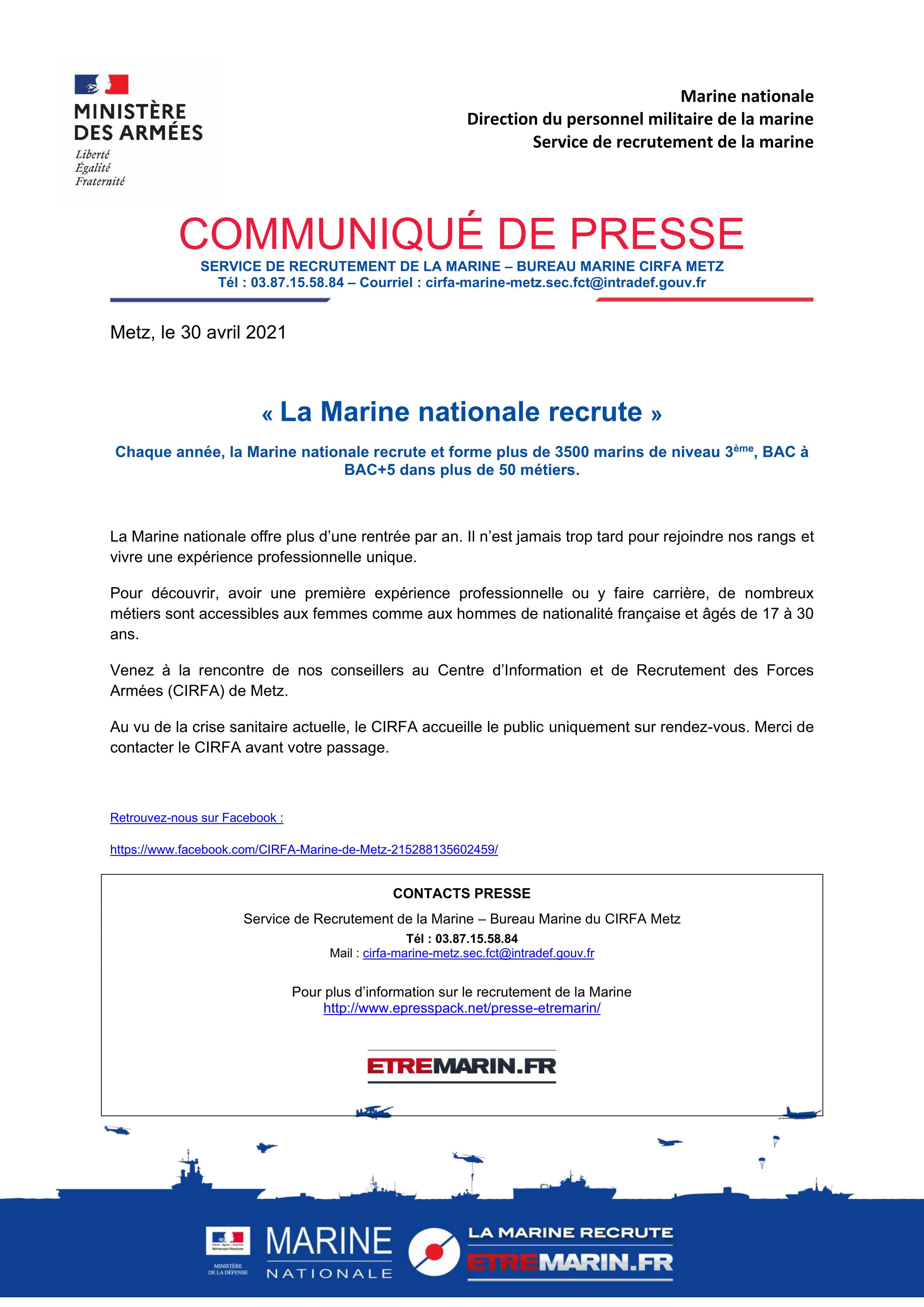 la marine recrute